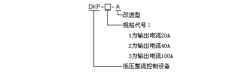 DKP系列整流控制设备型号说明